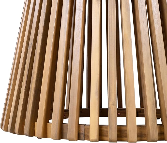 Merax Outdoor Dining Table 47.25" Round Extra-Large Acacia Wood Patio Dining - Image 5