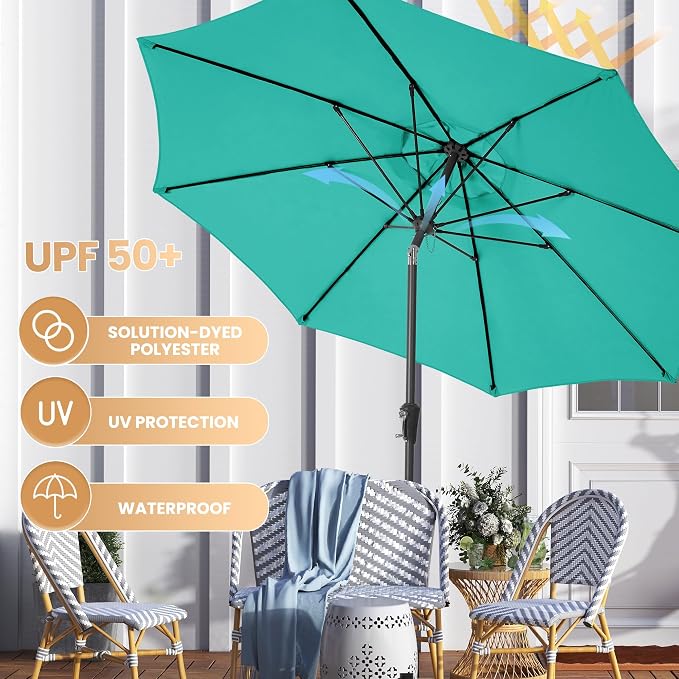 Ayge 9FT Large Outdoor Patio Umbrella Market Table Umbrella-UV Resistant - Image 5