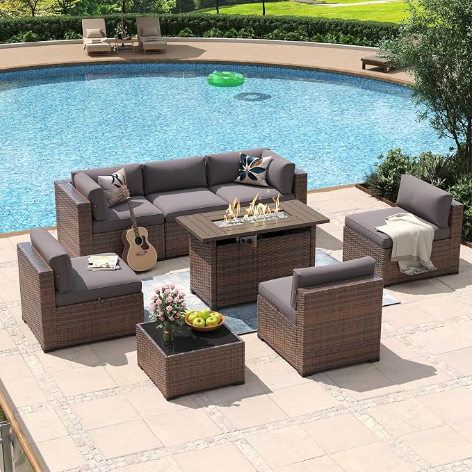 Aoxun 8 Piece Patio Furniture Set - Image 3