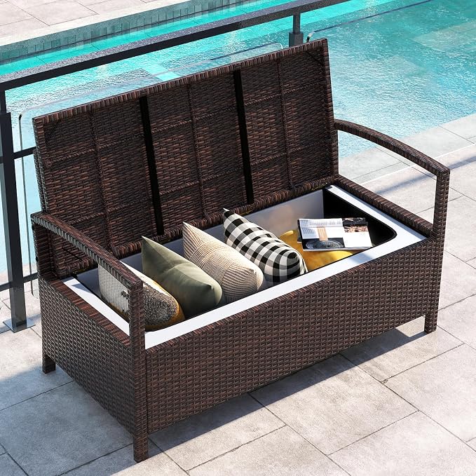 Tangkula 42 Gallon Outdoor Bench - Image 8