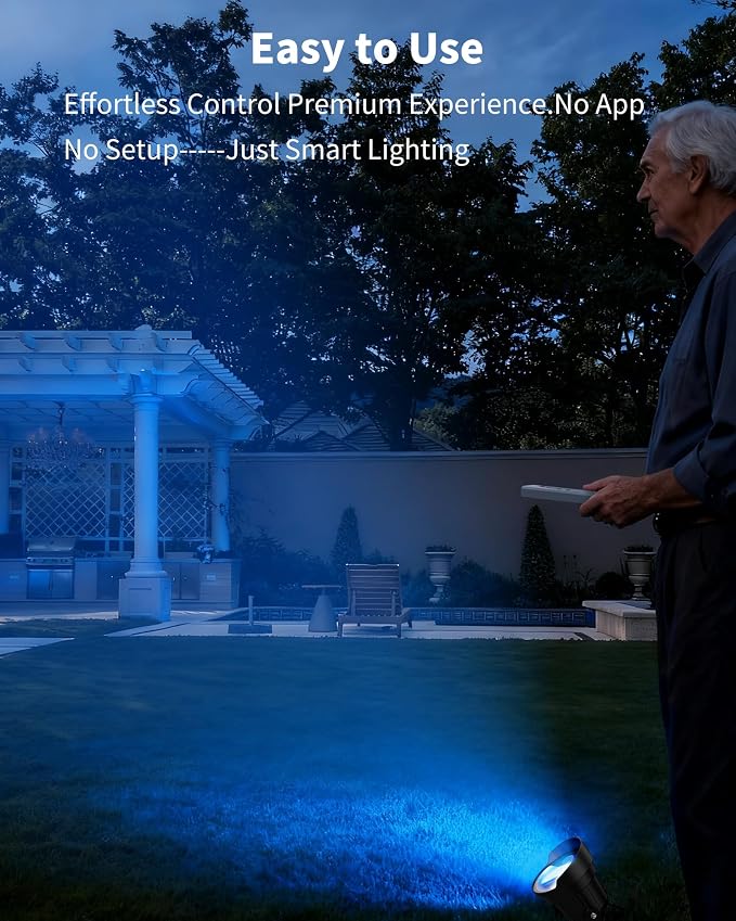 Ofuray Solar Spot Lights Outdoor, RGB Color Changing - Image 3