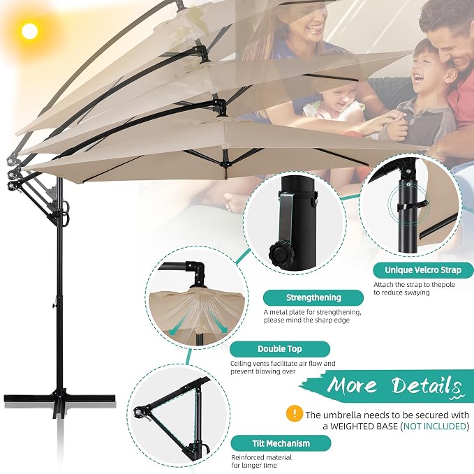 Shintenchi Patio Offset Umbrella - Image 6