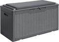 Devoko 100 Gallon Waterproof Large Resin Deck Box Outdoor Storage Box Indoor by DEVOKO