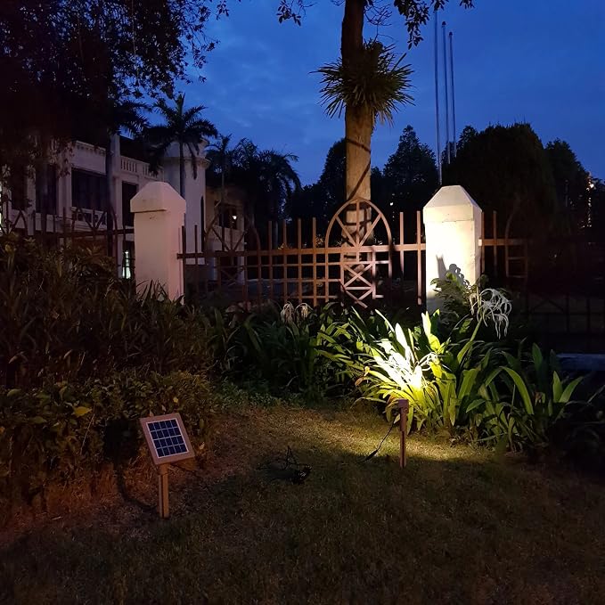 HEX 50X Single Solar Spotlight Warm White LED Waterproof Dimmable Dusk to Dawn - Image 8