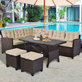 Tangkula 5 PCS Patio Furniture Set, Outdoor Conversation Set by TANGKULA