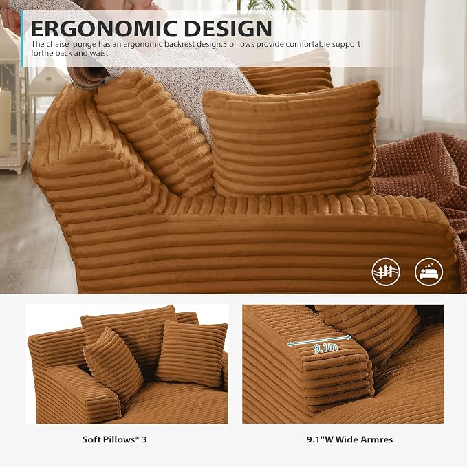 50 Inches Chaise Lounge Indoor, Oversized Chaise Lounge Chair - Image 5
