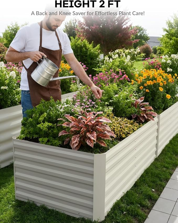 Garvee 8x4x2ft Galvanized Raised Garden Bed Outdoor, Rust-Resistant Raised - Image 6