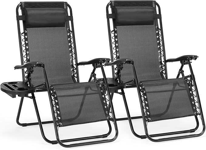 NEWBULIG Zero Gravity Chair Set of 2, Lounge Chair Folding Portable Adjustable by NEWBULIG