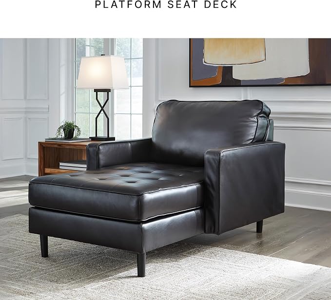 Signature Design by Ashley Bryceview Modern Tufted Leather Match Chaise - Image 8