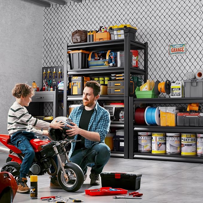 71"H-35"W Garage Shelving Heavy Duty Storage Shelves, Metal Adjustable Shelving - Image 2