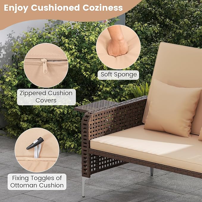Tangkula Patio Rattan Daybed - Image 6