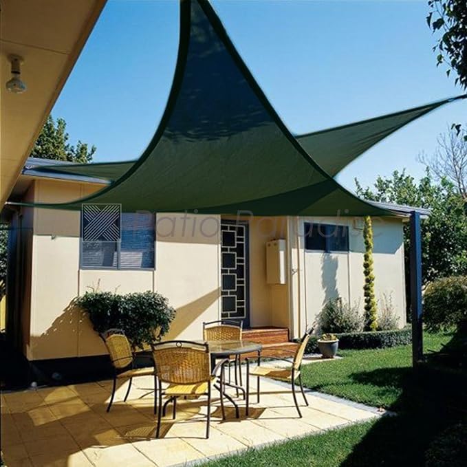 Patio Paradise 18' x 18' x 18' Sun Shade Sail Triangle Canopy Shade Cloth - Image 6
