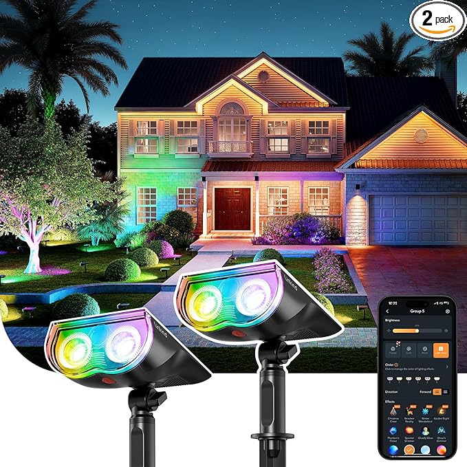 Linkind Smart Solar Spot Lights Outdoor SL5C, Solar Lights Outdoor Spotlight by Linkind