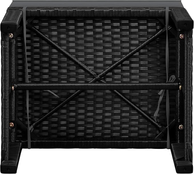 Yaheetech Wicker Ottomans - Image 9