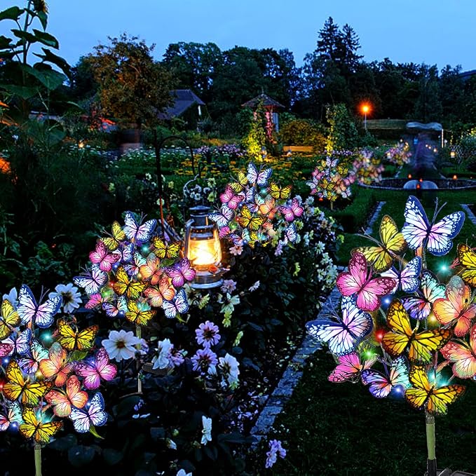 Solar Garden Lights Solar Lights Outdoor Waterproof Decorative 4 Pack - Image 6