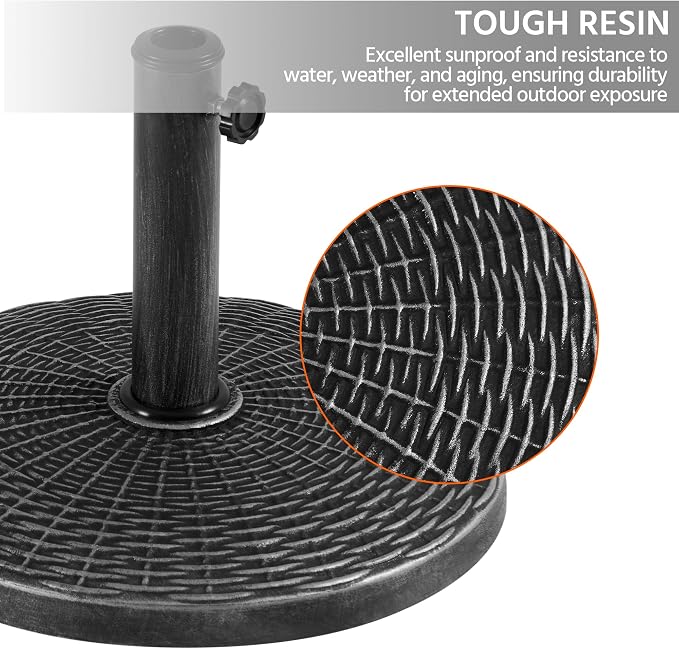 Yaheetech 22 lbs Outdoor Umbrella Base, Heavy Duty Market Umbrella Base Stand - Image 5