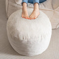 HIGOGOGO Round Stuffed Pouf Ottoman, Corduroy Poufs by HIGOGOGO