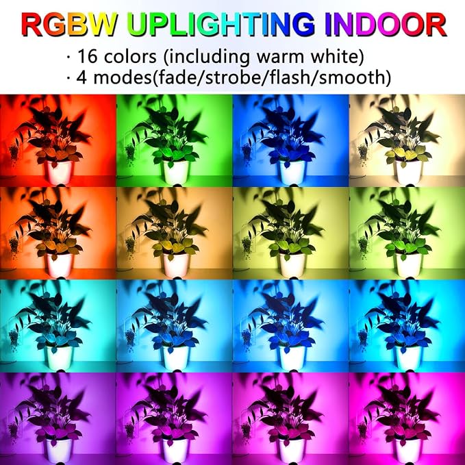 5W RGBW Landscape Lights, 16 Color Changing Spotlight 110V 120V Outdoor - Image 4