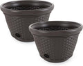 Suncast 2 Pack Decorative Wicker Garden Hose Holder Pot by Suncast