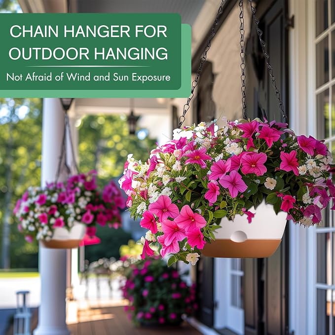 3 Pack 8/10/12 Inch Hanging Planters - Image 4