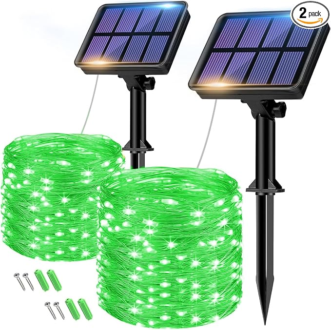 btfarm 2 Pack Solar String Lights Outdoor, 160LED 66FT Halloween Solar Fairy by btfarmdecorativelighting