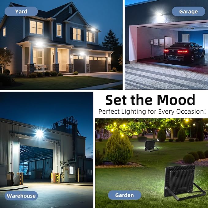 50W Flood Lights Outdoor, 8000LM Bright LED Work Light, IP66 Waterproof Outside - Image 6
