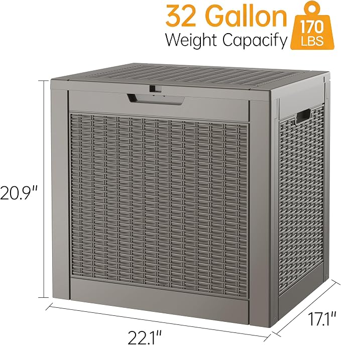 Outdoor Storage Box, Resin Deck Boxes Indoor and outdoor, Waterproof Storage - Image 2