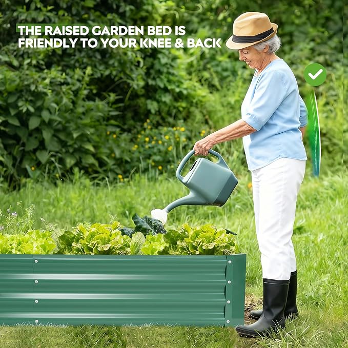 ZORMY 2 Pcs 8x2x1ft Galvanized Raised Garden Bed Outdoor, Metal Planter Boxes - Image 3
