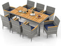 Tangkula 9 Pieces Rattan Outdoor Dining Set by TANGKULA