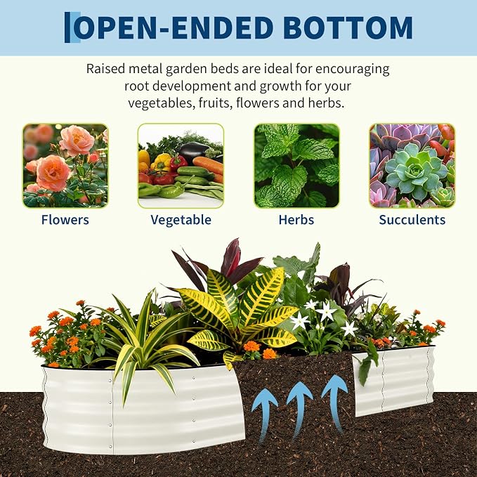 Garvee 2 Pack Galvanized Raised Garden Beds - Image 3