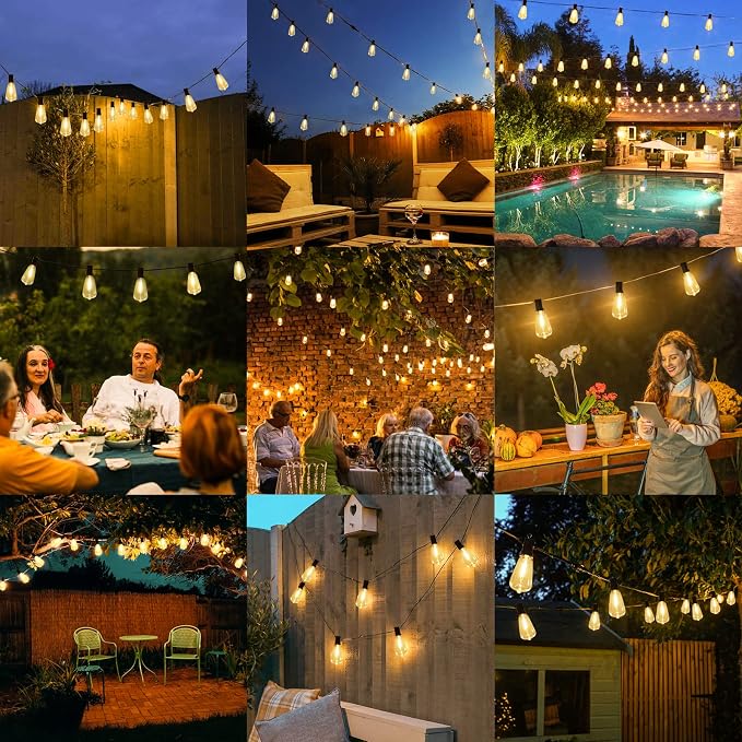 Brightever Outdoor String Lights 200FT Waterproof, Patio String Lights - Image 7