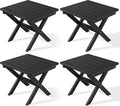 SERWALL Folding Outdoor Side Table Set of 4, Small Adirondack Side Table by SERWALL