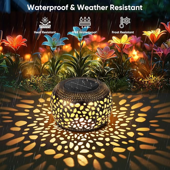Solar Lantern Outdoor Patio Decor: 4 Pack Solar Lanterns Outdoor Waterproof - Image 7