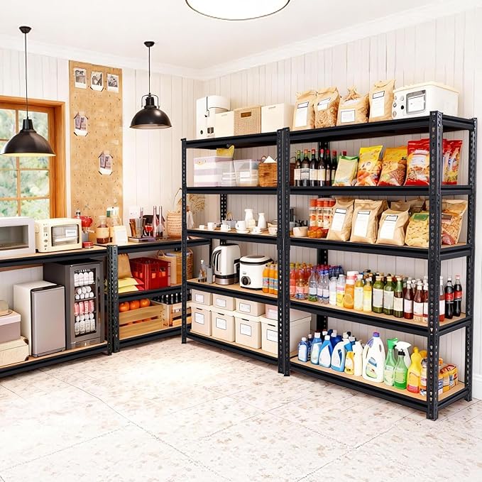 Heavy Duty Garage Shelving, 5-Tier Metal Storage Shelves, 2400LBS Shelving Unit - Image 8