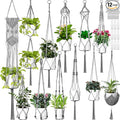Hoteam 12 Pcs Macrame Plant Hangers Macrame Hanging Planters by Hoteam