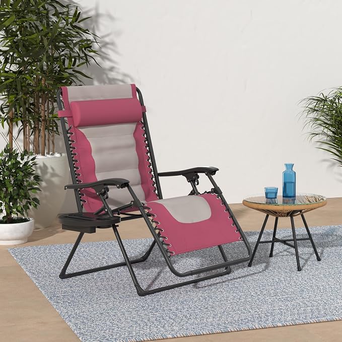 Best Choice Products Oversized Padded Zero Gravity Chair, Folding Outdoor Patio - Image 2
