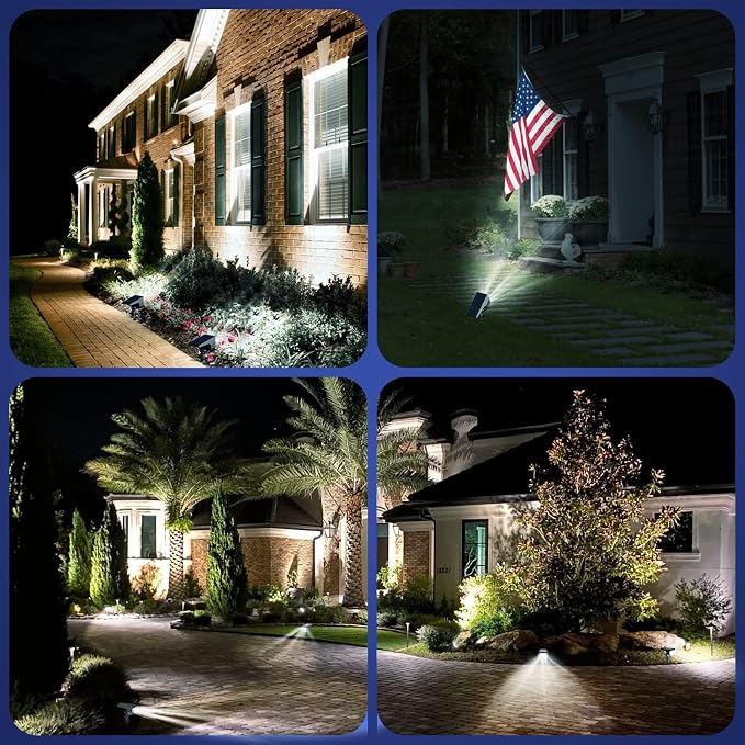 EIUIO Solar Outdoor Lights, 3 Lighting Modes Solar Spot Lights Outdoor - Image 6