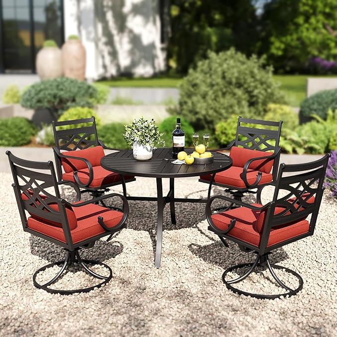 PHI VILLA 5 Pieces Outdoor Dining Set by PHIVILLAThepioneerofcomfortablehouseholdsupplies