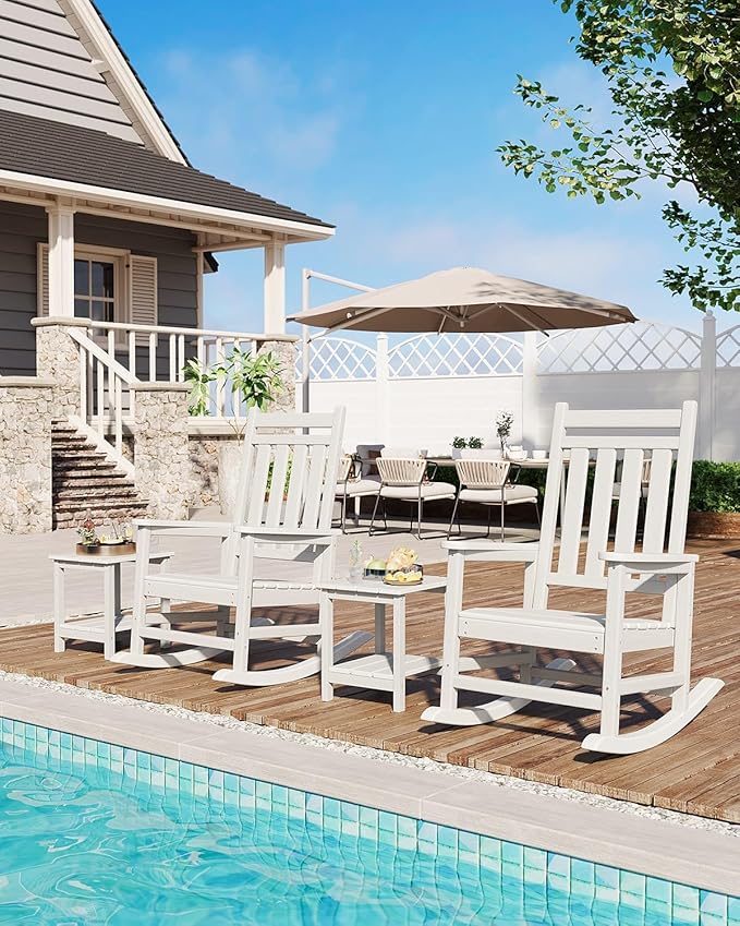 HDPE Rocking Chair Outdoor Set of 4 - Image 7
