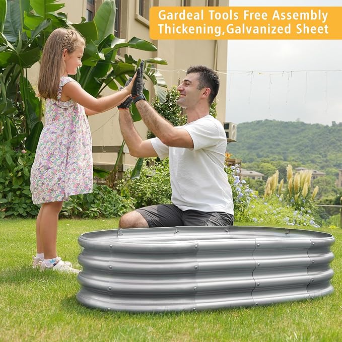 Garden 6x3x1ft Galvanized Raised Garden Bed Kit - Image 7