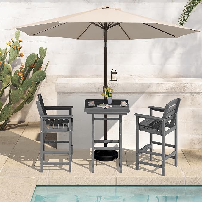 SERWALL 4 Pieces Outdoor Patio Bar Set by SERWALL