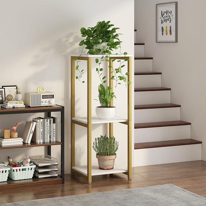 Plant Stand Indoor Corner Tall 3 Tier Metal Modern Flower Storage Plant Shelf - Image 3