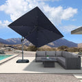 PURPLE LEAF 8' X 11' Left-right Tilting Patio Umbrella Outdoor Cantilever by PURPLELEAF