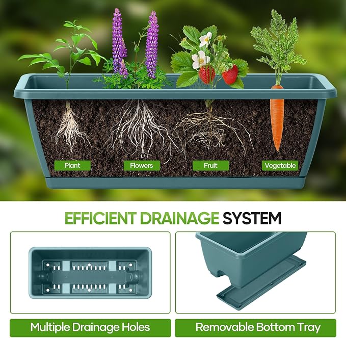 CADUKE Raised Planter Box with Legs, Raised Garden Bed with Drainage Holes & - Image 5