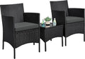 Yaheetech 3 Pieces Patio Porch Furniture Set, Outdoor PE Rattan Wicker by Yaheetech