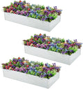 3 Pack 6x3x1FT Galvanized Raised Garden Beds Kit Outdoor Metal Gardening by Meberam