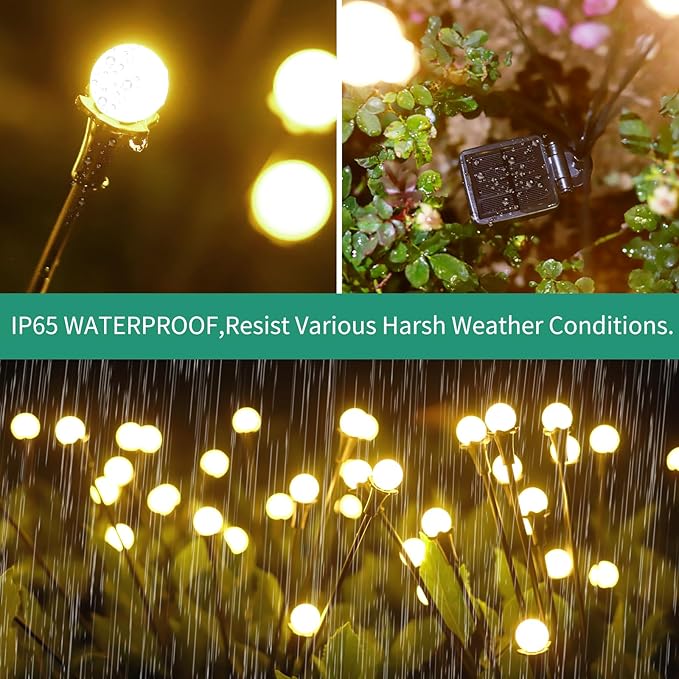 Solar Lights Outdoor Waterproof, 6 Packs 48LED, Garden Decor, Patio Decor - Image 4