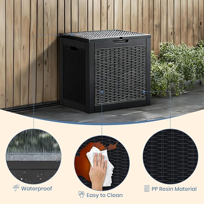 NEWBULIG 31 Gallon Outdoor Storage Box, Waterproof Deck Box - Image 4