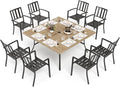 PHI VILLA 9 Pieces Outdoor Dining Set by PHIVILLAThepioneerofcomfortablehouseholdsupplies