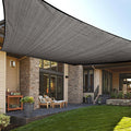 LOVE STORY Custom Size 8'x20' Dark Grey Sun Shade Sail Rectangle UV Block by LOVESTORY